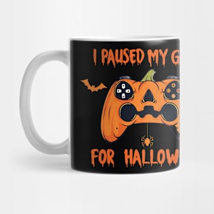 I Pause My Game For Halloween Skeleton Zombie Gaming Controllers Mummy Mug